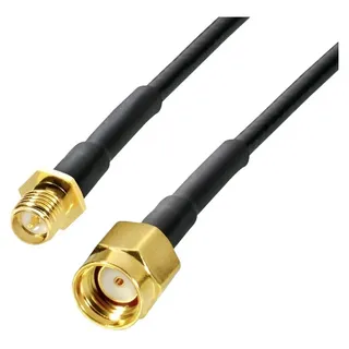 Wittenberg WLAN-Antennen Verlängerungskabel 1x SMA-Reverse-Buchse 1x SMA-Reverse-Stecker 10 m Schwarz