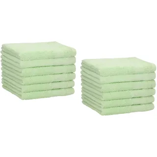 Betz Palermo Gästehandtücher Set 12-teilig – 12× Gästehandtuch 30×50 cm, 100% Baumwolle 360 g/m2, weich & saugstark, Oeko-TEX® Farbe grün