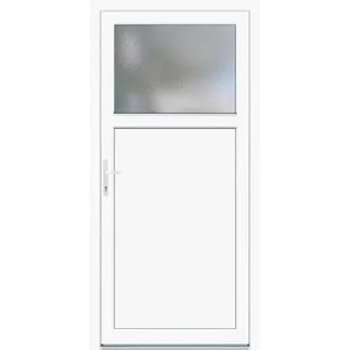 Panto Nebeneingangstür K201 ESG-Verglasung Weiß 98 cm x 198 cm DIN L