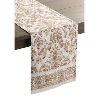 Maison d'Hermine Tischläufer 100 % Baumwolle 150 cm lang für Weihnachtsdekorationen Zuhause Küche Esszimmer Party Hochzeit Brautparty (Allure, 50 cm x 150 cm)