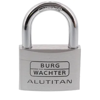 Burg Wächter Burg-Wächter Vorhangschloss Alutitan, Aluminium, Innenwerk rostfrei, Doppelt gesichert, 770 60 SB