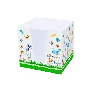 RNK-Verlag Zettelbox Schmetterlinge weiß inkl. ca. 900 Notizzettel weiß, 1 St.