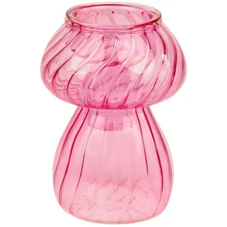 Talking Tables Kerzenhalter aus Glas, Pilzform, Rosenvase, Elegante Tischdekoration, Heimdekoration, Strumpffüller, Wichteln, von Talking Tables | Größe: 11,5 cm
