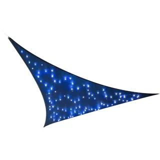 Perel Sonnensegel mit LED-Beleuchtung Dreieckig 3.6 x 3.6 x 3.6 m Dunkelblau
