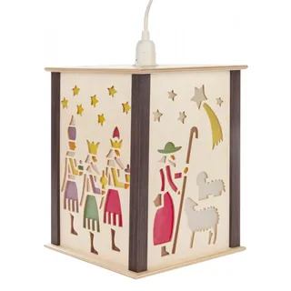 Laterne Christi Geburt BxHxT 185x230x185mm NEU - Bunt