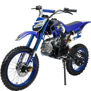 Actionbikes Motors Crossbike JC125 | 4-Takt 125ccm Benzinmotor (Blau) | Bis 80 km/h | Motorrad | Pocket Bike | Dirt Bike | Motocross | Pocketbike | Motorsport | Dirtbike | Enduro ab 14 Jahren