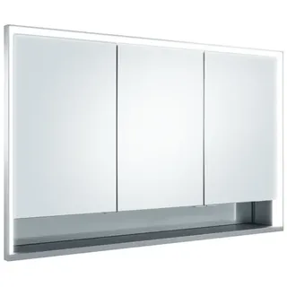 KEUCO Royal Lumos Spiegelschrank Wandeinbau 3-türig, kurze Tür, offenes Ablagefach, 1200mm, 14335171301, Ausführung: ohne Dali Steuerung