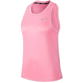 Nike Damen Tank Top W NK Miler Tank, Magic Flamingo/(Reflective silv), XL, AJ8102