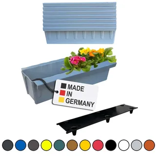 Paletten Blumenkasten 6er-Set Grau Einsatz zum an- & Einhängen Pflanzkasten