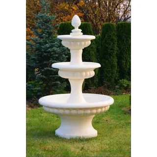Zierbrunnen Springbrunnen Skulptur Brunnen Deko Garten Fontaine Teich Neu 186cm - Weiß