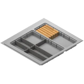 Menage Confort Besteckkasten für Schubladen, graues Finish für Schubladen mit Außenbreite: 600 mm