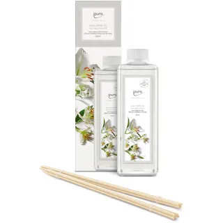 ipuro - Essentials Nachfüller Whity Lily Raumduft - Refill Raumerfrischer mit Pfirsich, Maiglöckchen, Jasmin, Nelke, weißem Moschus & Zedernholz Duft Aroma - Lufterfrischer Nachfüllflasche 500ml