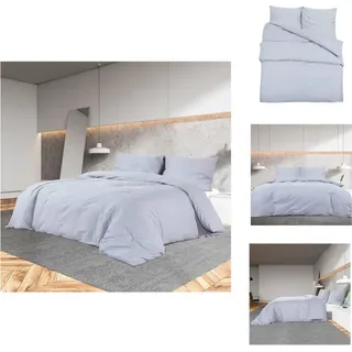 vidaXL Bettwäsche-Set Grau 200x200 cm Baumwolle -  Bettbezüge - Grau
