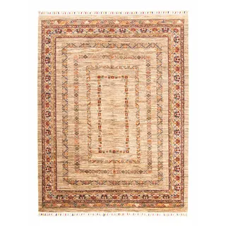 morgenland Orientteppich »Perser - Nain quadratisch - 200 x 195 cm - beige«, quadratisch, 12 mm Höhe, Wohnzimmer, Handgeknüpft, Einzelstück mit Zertifikat, beige