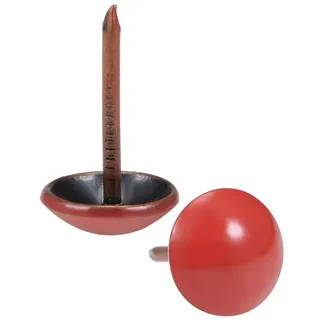 sourcing map 100Stk. Polsternagel 11mm runder Kopf 17mm Reißzwecken rot