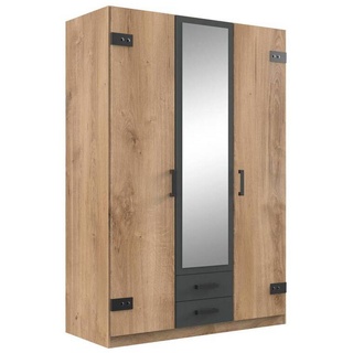 WIMEX Kleiderschrank Liverpool 135 x 198 cm Holzoptik Braun Eiche