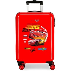 Disney Cars Rusteze Lightyear Kabinentrolley, rot, 38 x 55 x 20 cm, Hartplastik, seitlicher Kombinationsverschluss, 34 l, 2 kg, 4 Räder, Handgepäck