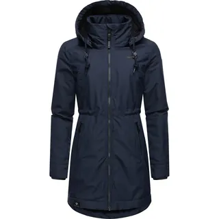 Wintermantel RAGWEAR "Winterjacke Dakkota", Damen, Gr. M, blau (navy), Obermaterial: 100% Polyester PES.  Obermaterial: Futter: 100% Polyester PES. 100% Polyester PES., Mäntel Wintermantel
