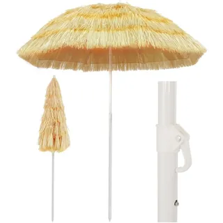 Strandschirm Natur 180 cm Hawaii-Stil - Braun