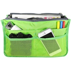 Wrapables Unisex Bag Insert Organizer/Travel Bag Organizer, Green