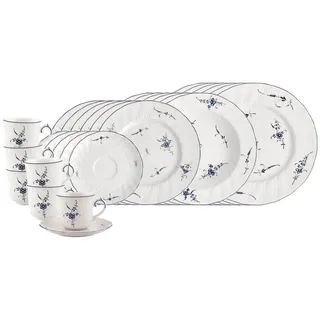 Villeroy & Boch Vieux Luxembourg Kombiservice 30-tlg. weiß/blau
