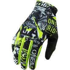 O'NEAL | Fahrrad-& Motocross-Handschuhe | MX MTB DH FR Downhill Freeride | Langlebige, Flexible Materialien, belüftete Handoberseite | Matrix Glove Attack | Unisex | Schwarz Neon Gelb | Größe XXL