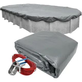 Robelle 301218-4 Poolabdeckung Winter Ultra 3,7 x 5,5 m oberirdische Pools