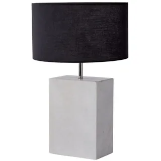 Tischleuchte Weiß Schwarz 60 cm hoch Marmor Stoff für E27 Modern Tischlampe