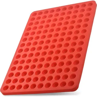 ionEgg 140 Fächer Halbkugel Silikonform, Gummibärchen Formen, Mini Hundeleckerli Pfanne, Backmatte, Runde Silikonunterlage für Ganache, Gelee, Süßigkeiten, Kekse, Schokoladentropfen, 1 Stück