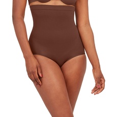 SPANX Shapewear für Damen Tummy Control High-Waisted Power Panties (Regular und Übergröße), Chestnut Brown, L