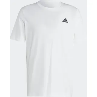 Adidas Essentials Single Jersey Embroidered Small Logo T-Shirt White M