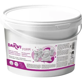 Darwi - DA0903000000C - Un Seau de Plâtre de Moulage - séchage à l'air Libre - Autodurcissant - Couleur Blanche - 3 KGS - Pour Enfants Form 3 KGS
