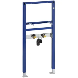Geberit Vorwandelement Duofix, 111430001, Trockenbauelement für Waschtisch, höhen- oder tiefenverstellbare Armaturenanschlussplatte, 65191 2
