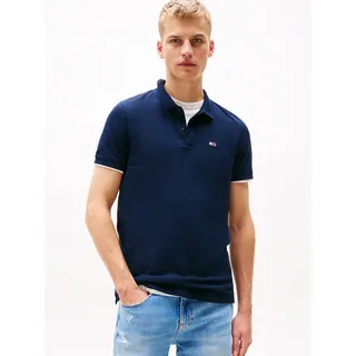 Tommy Hilfiger Tommy Jeans für Herren. DM0DM20676 TJM marineblaues, schmales Poloshirt (3XL), Lässig, Kurzarm, Bio-Baumwolle, Nachhaltig