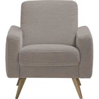 exxpo - sofa fashion Sessel Samso Cord 82 x 87 x 80 cm Braun