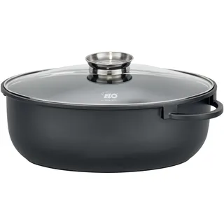 ELO Alucast Bräter Aluminiumguss oval antihaftbeschichtet Induktion Schwarz 38cm - Schwarz