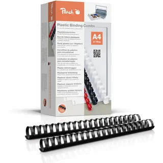Peach Plastikbinderücken A4-32mm - 310 Blatt - 50 Stück - schwarz - PB432-02