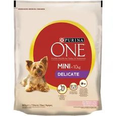 Purina ONE Mini-Kroketten für den Hund mit Lachs und Reis, 800 g