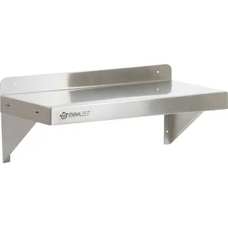 Mahlzeit Edelstahl Wandregal, 60 x 30 cm, Küchenregal Hängeregal Wandregal Wandbord Regal - Silber