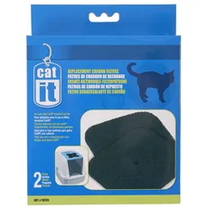 Catit Aktivkohlefilter für die Catit Katzentoiletten mit Abdeckung, 2er Pack
