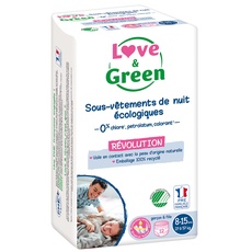 Love et Green Nachtwäsche, Kinder, umweltfreundlich, 8 – 15 Jahre, 12 Stück