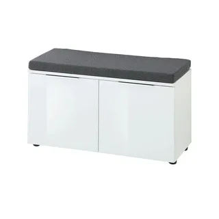 Möbel Kraft Garderobenbank Vitreo Neo 90 x 51 x 41 cm weiß