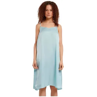 Urban Classics Viscose Satin Slip ärmelloses Midikleid - Ocean Blue - L