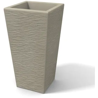 VASO TONDO RESINA ALTO MODERNO CACHE POT MADE IN ITALY ALTEZZA 65 RUVIDO ARREDO