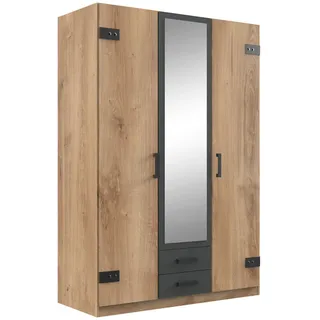 WIMEX Kleiderschrank Liverpool 135 x 198 cm Holzoptik Braun Eiche