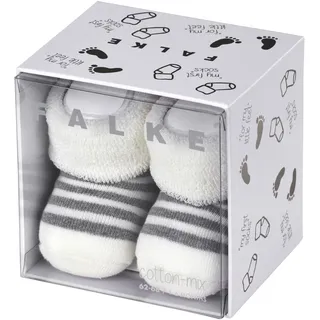 FALKE Unisex Baby Socken Erstlingsringel B SO Baumwolle einfarbig 1 Paar, Weiß (Off-White 2041), 62-68