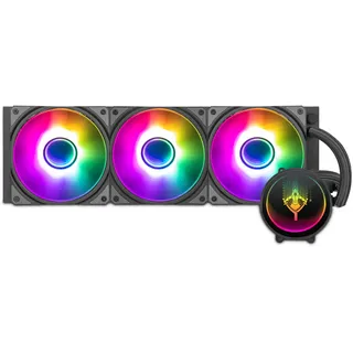 Yeyian PC Gaming Series CPU-Flüssigkeitskühlsystem für leise Desktop-Computer | 3 360-mm-RGB-Lüfter | 2000 U/min | (Neu 2023)