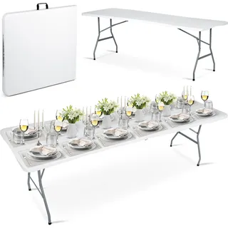 Klappbarer Garten-Gastronomietisch 244 cm Plonos weiß - Weiß