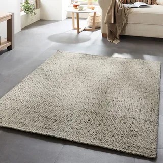 THEKO Trondheim PO-502 Wollteppich 160 x 230 cm Grau