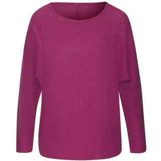 VIVANCE Langarmshirt »in modischer Struktur-Optik« aus pflegeleichter Strickqualität mit Viskose, pink